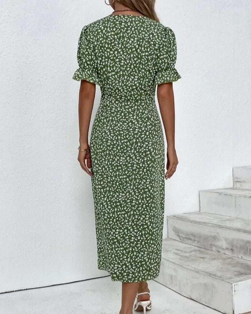 Abito Gloria Fresh Bloom con scollo a V