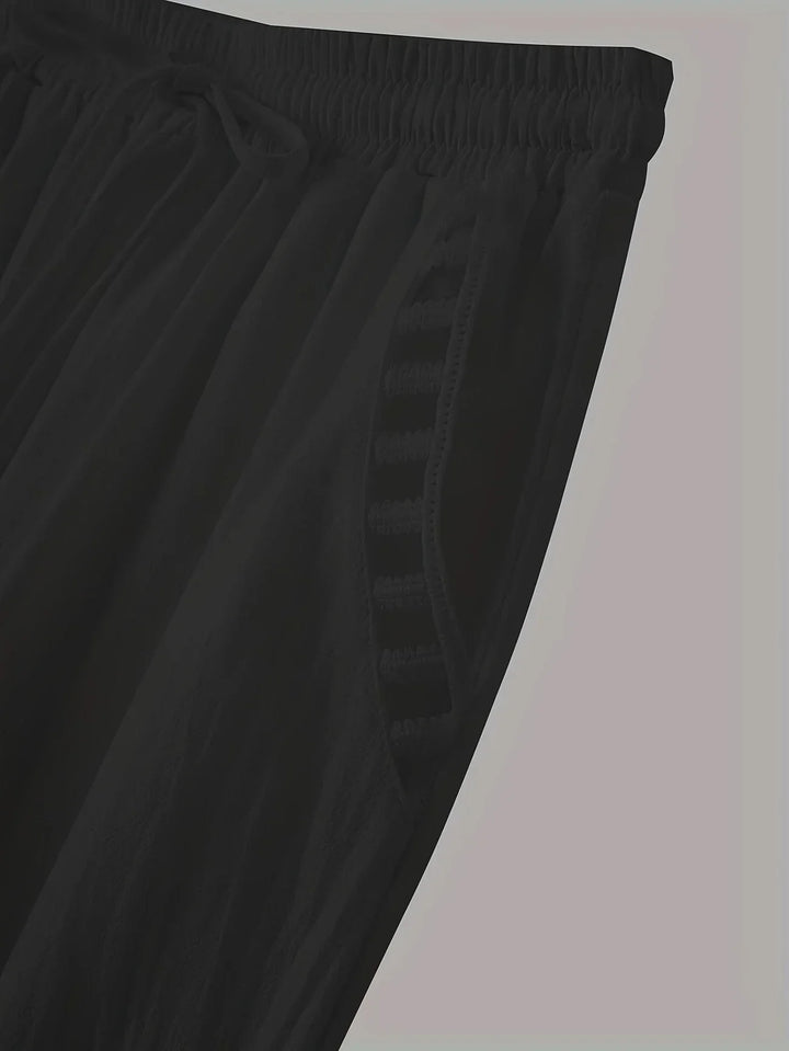 Pantaloni cropped Tracey con finiture a contrasto