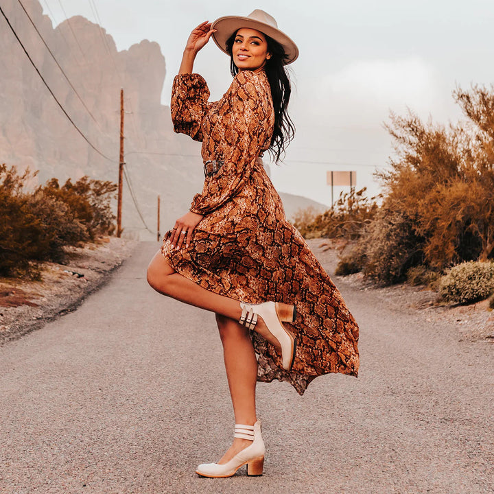 Scarpe con tacco a blocco con cinturino Rina