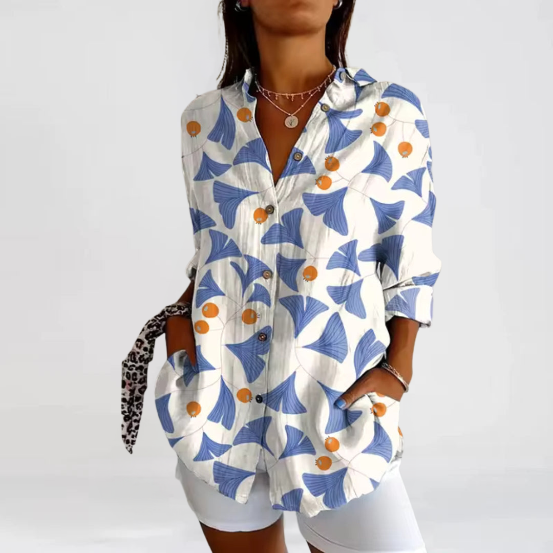 Tina - Camicetta casual con stampa floreale