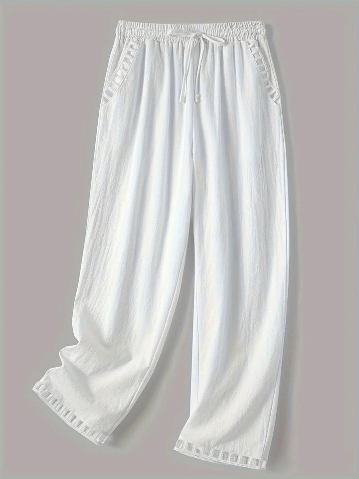 Pantaloni cropped Tracey con finiture a contrasto