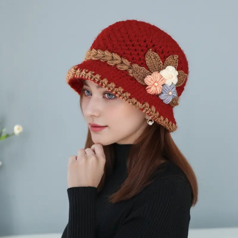 Cappello a secchiello in maglia Liora