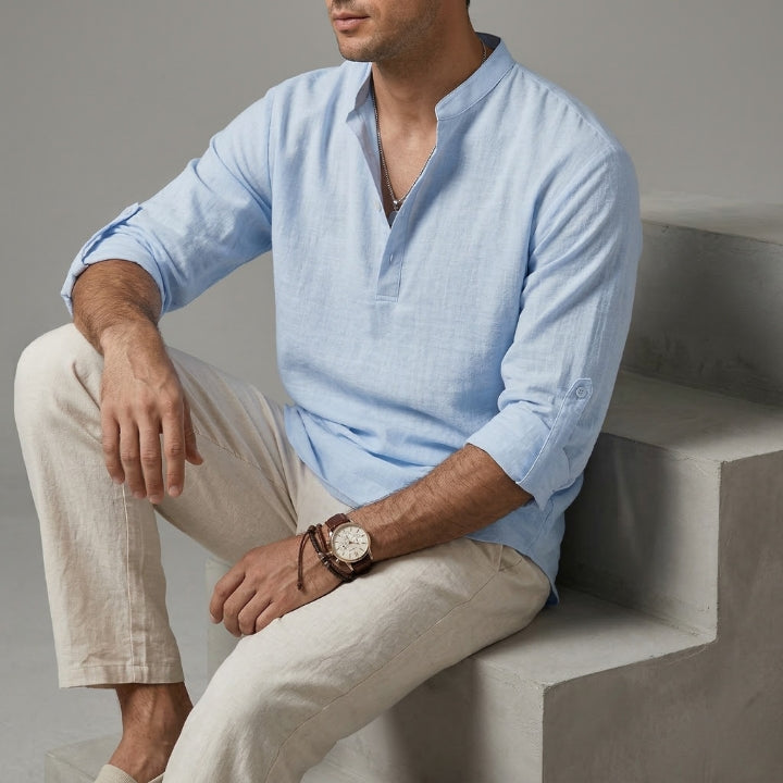 Givalli - Camicia over in lino casual