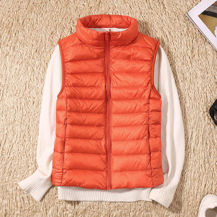 Gilet impermeabile Galora con piuma d'anatra bianca