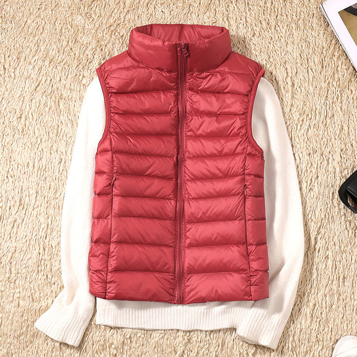 Gilet impermeabile Galora con piuma d'anatra bianca