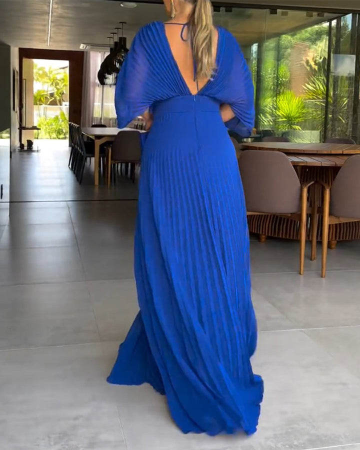 Maxi abito da festa con scollo a V Klamora