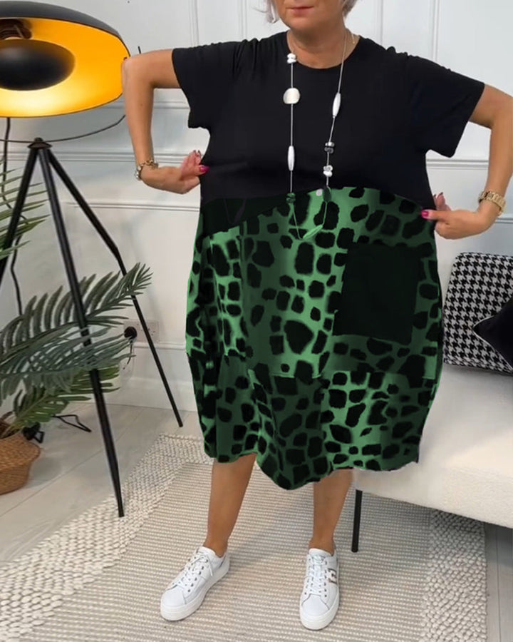 Adriana - Vestito midi a maniche corte da donna