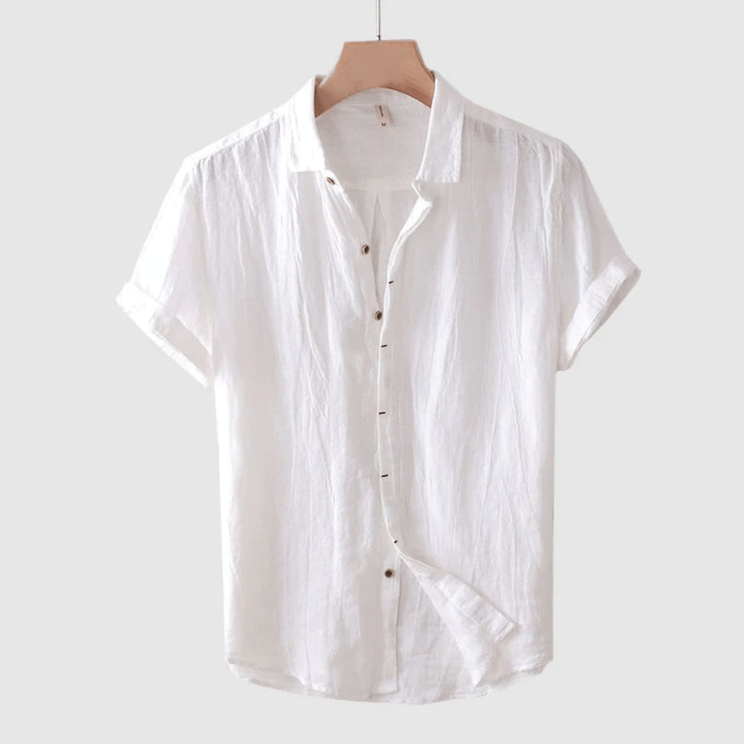 Camicia di lino a maniche corte David
