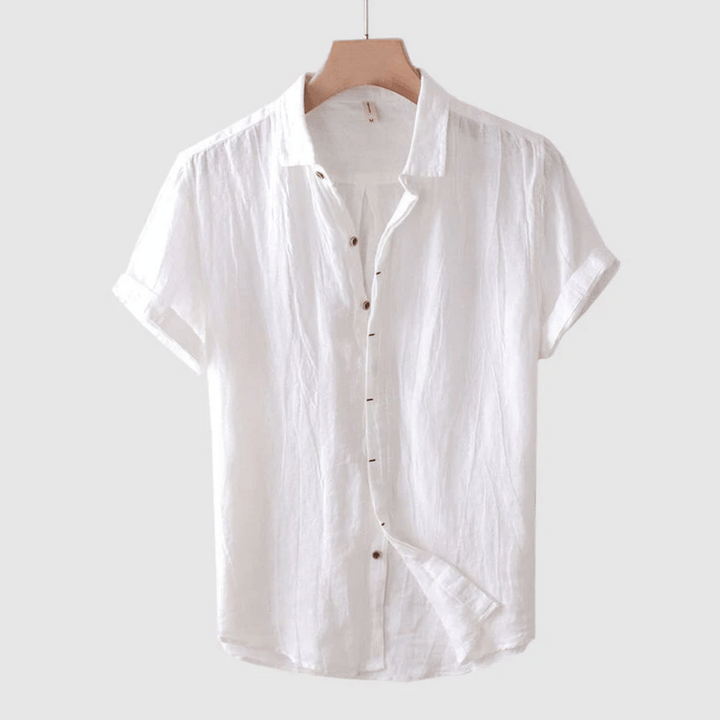 Camicia di lino a maniche corte David