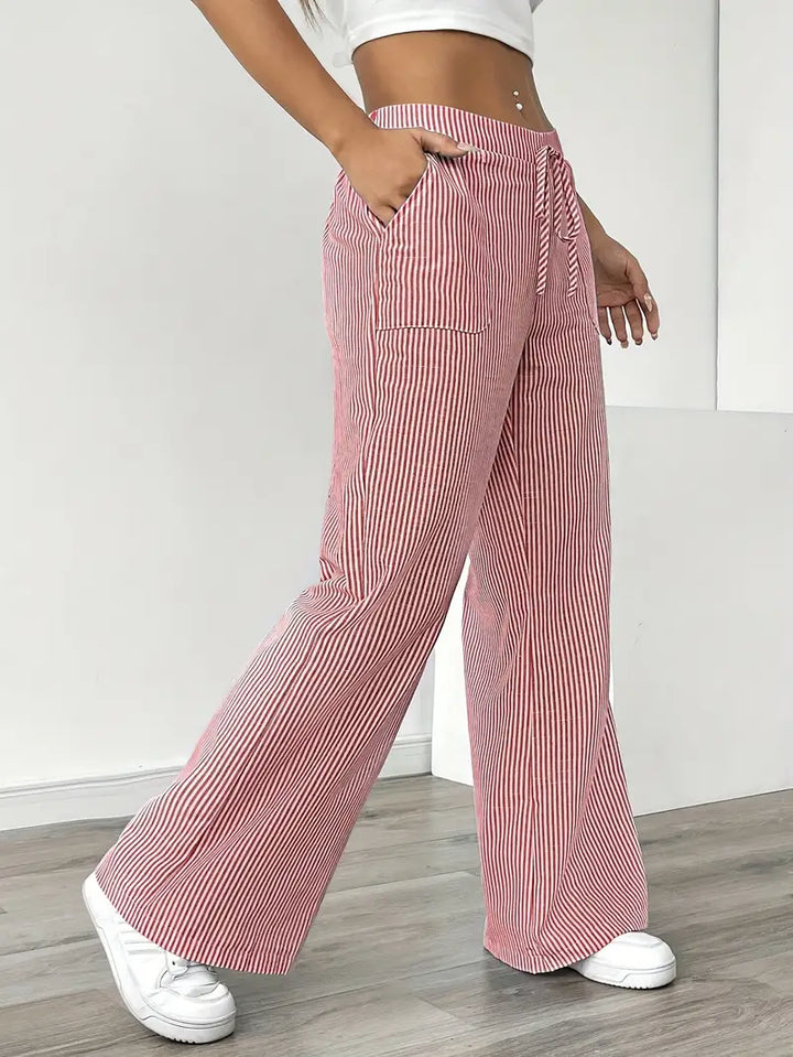 PANTALONI ELEGANTI A RIGHE KARINA