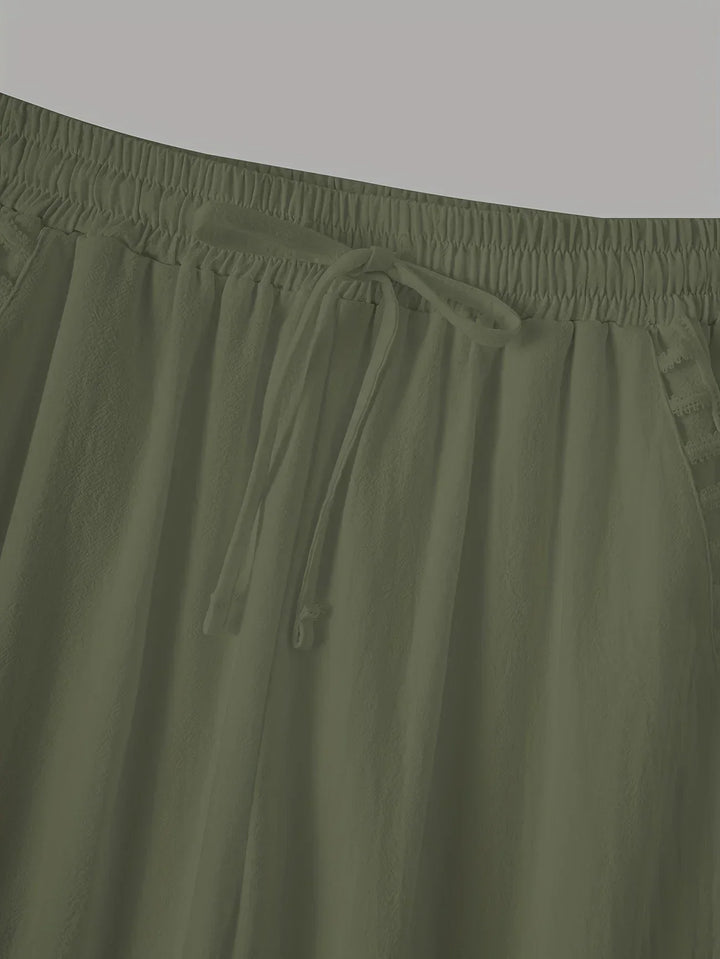 Pantaloni cropped Tracey con finiture a contrasto