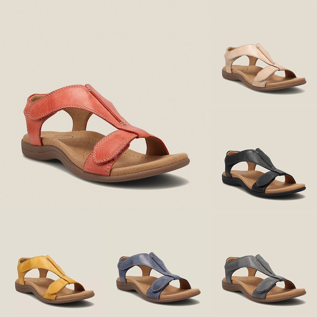 Rinah Orthopedic Leather Comfort Sandals