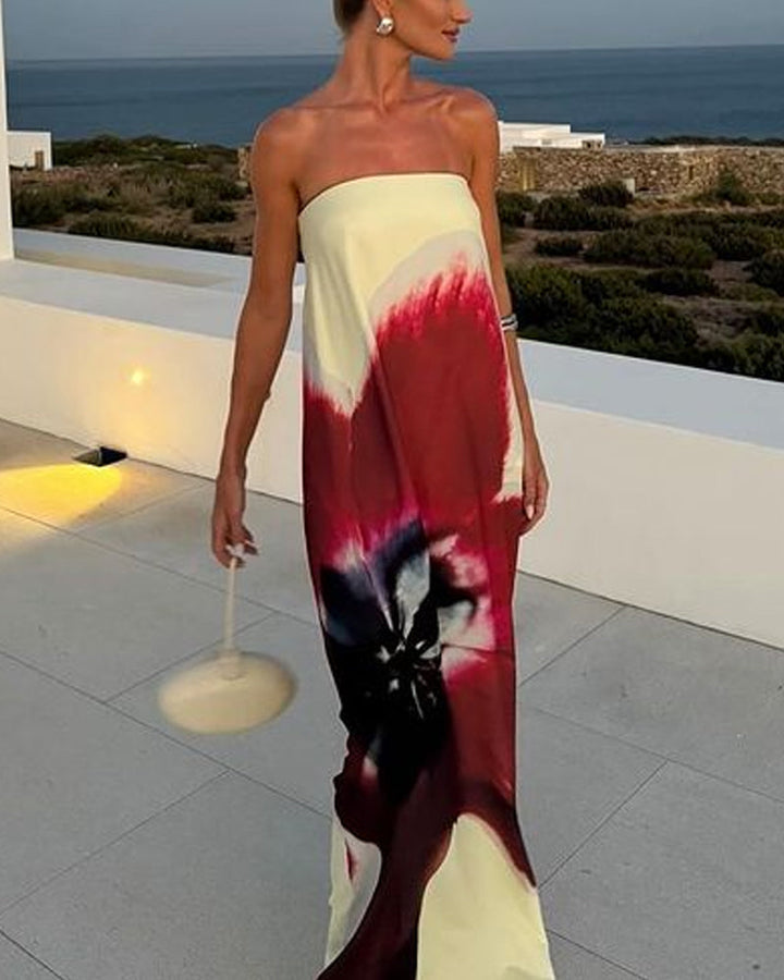 Abito senza schienale Sense con stampa di moda