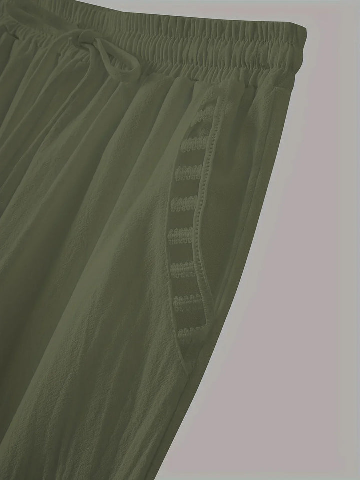 Pantaloni cropped Tracey con finiture a contrasto