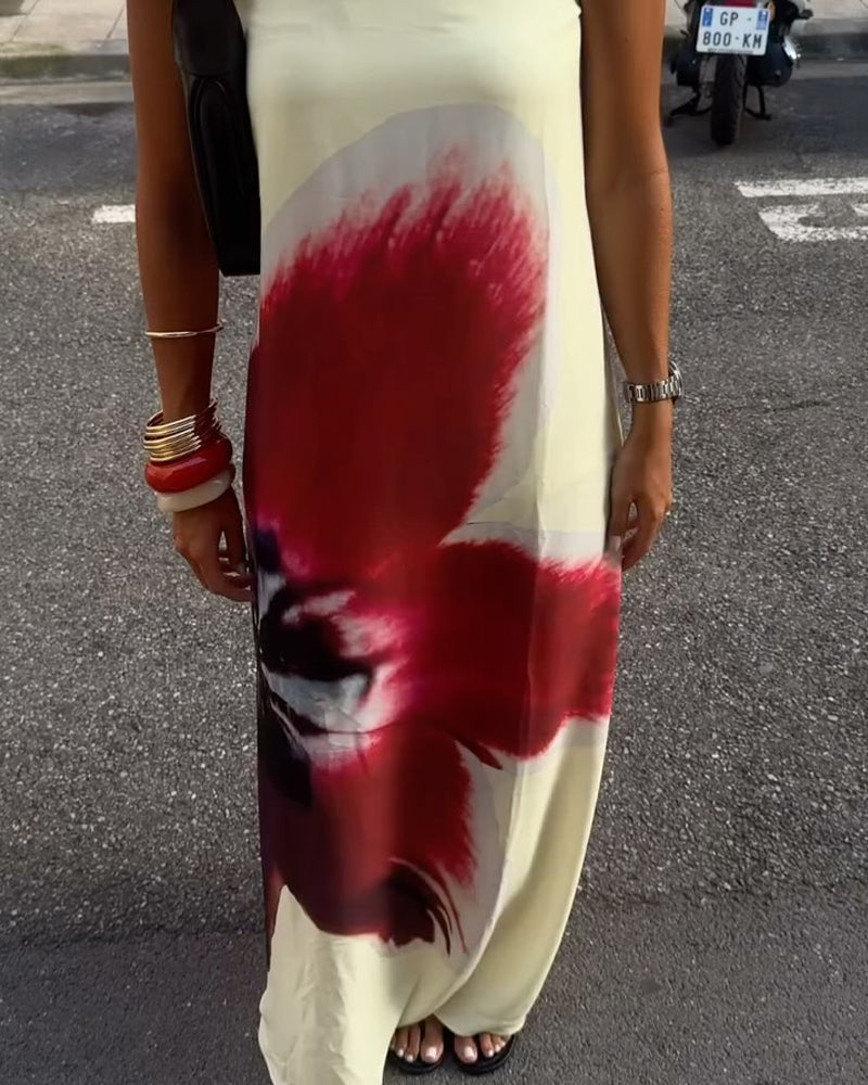 Abito senza schienale Sense con stampa di moda