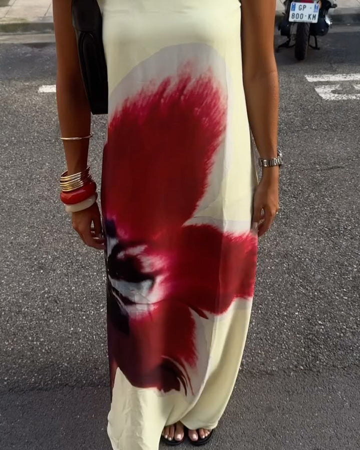 Abito senza schienale Sense con stampa di moda