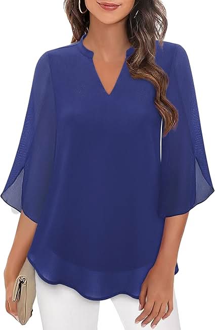 Celest Double Layers Chiffon Blouse