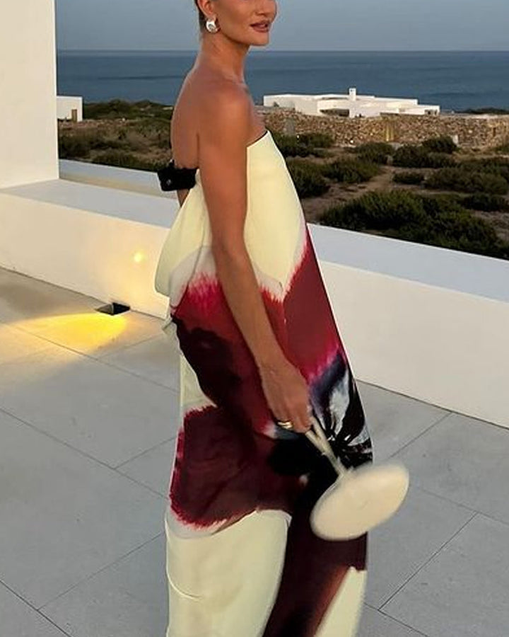 Abito senza schienale Sense con stampa di moda