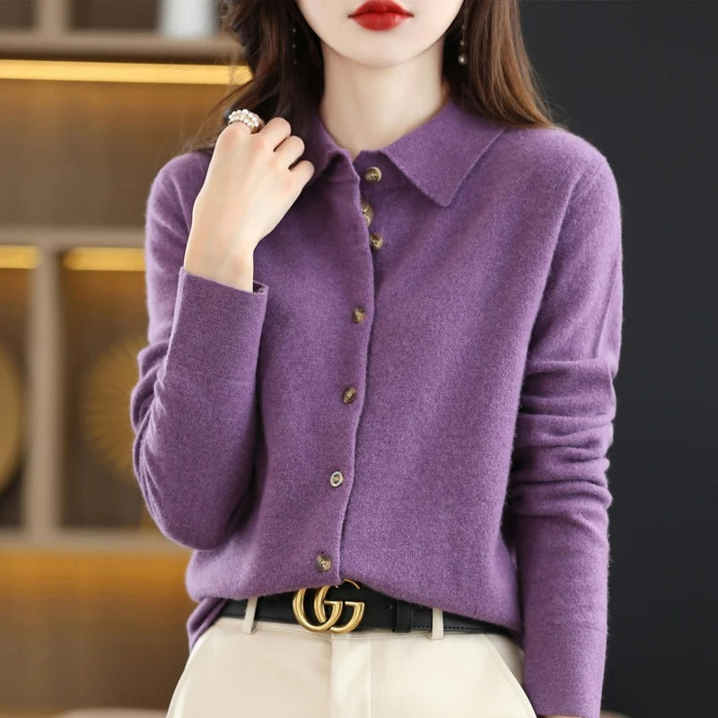 Cardigan Odelia in cashmere con bottoni