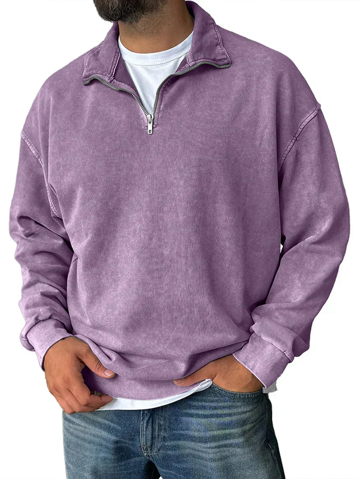 Casual Half Zip Collar Sweatshirt