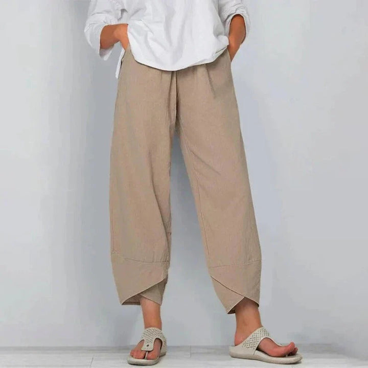 Pantaloni Natasha Chic in cotone e lino