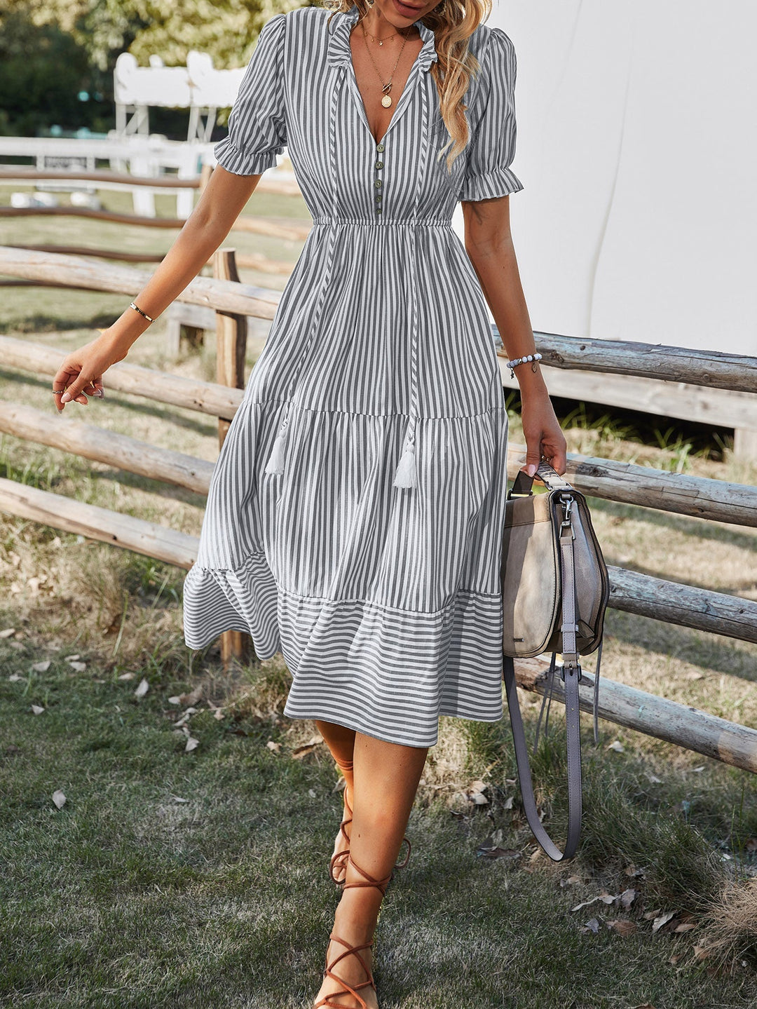 Abito Natalia Classy con scollo a V