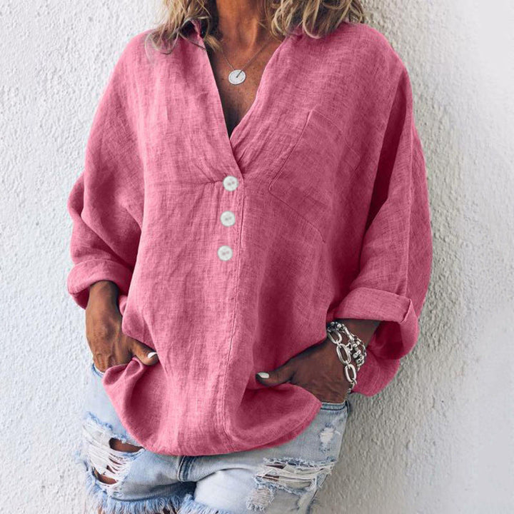 Kirsty - Pullover elegante in cotone e lino