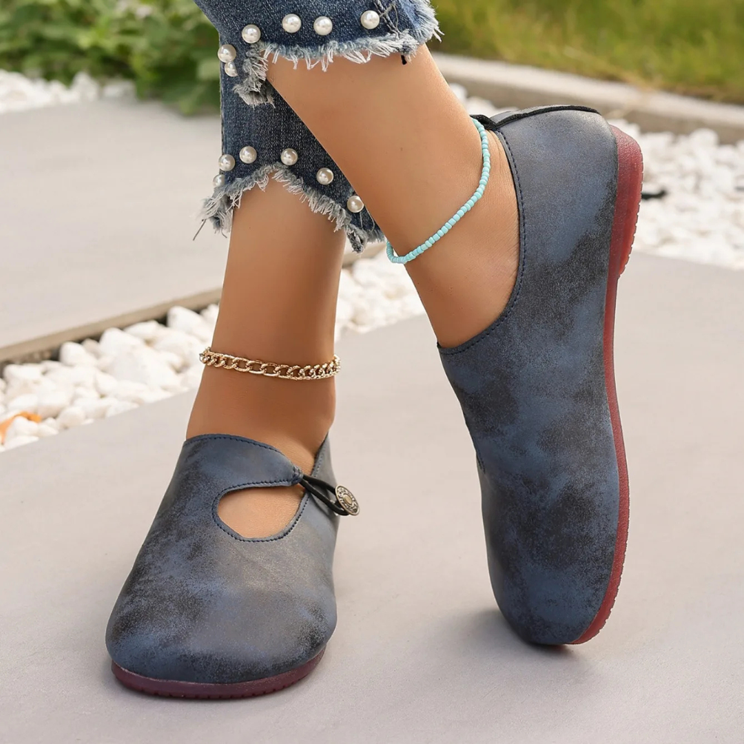 Mocassini ortopedici da donna in morbida pelle scamosciata Mila