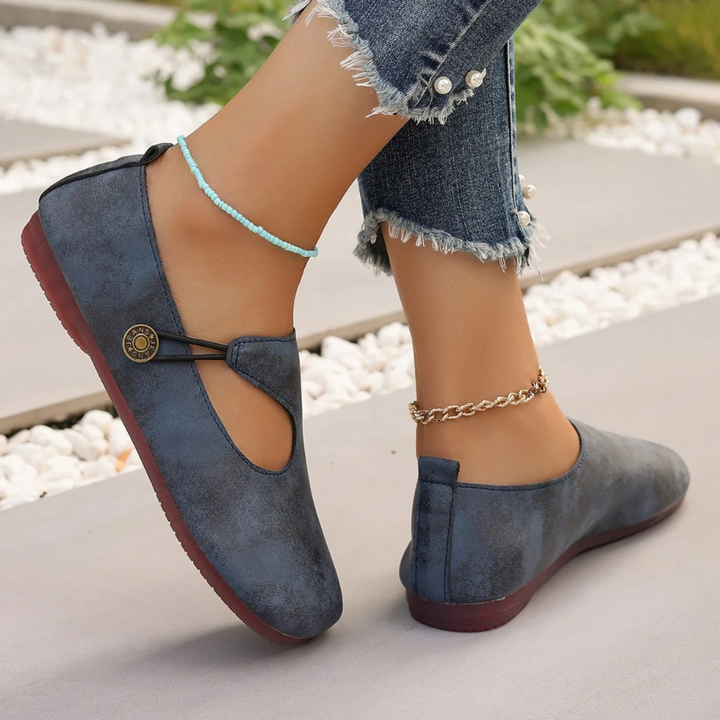 Mocassini ortopedici da donna in morbida pelle scamosciata Mila