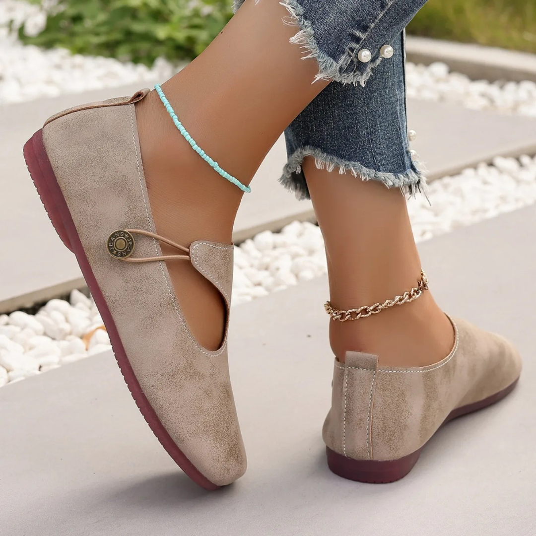 Mocassini ortopedici da donna in morbida pelle scamosciata Mila