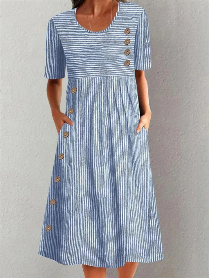 Marina | Abito midi elegante a righe