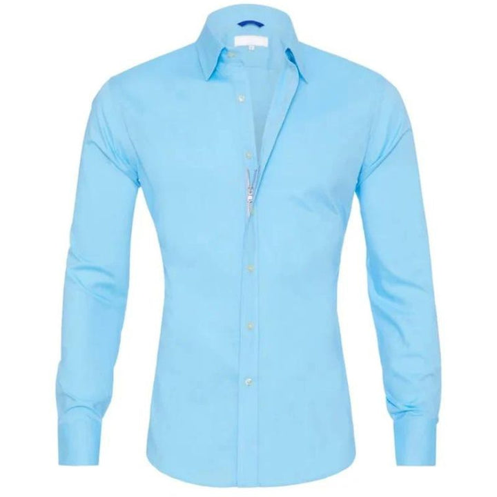 Camicia con zip antipiega Leo