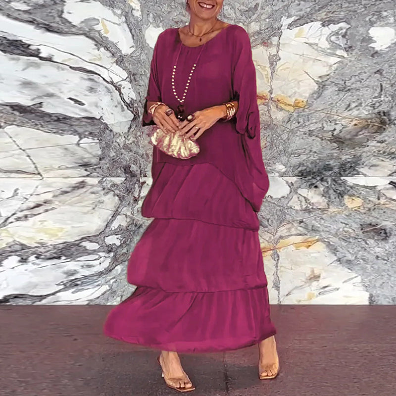 Alessandra - Vestito in chiffon a strati