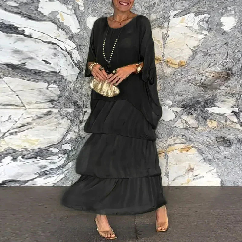 Alessandra - Vestito in chiffon a strati