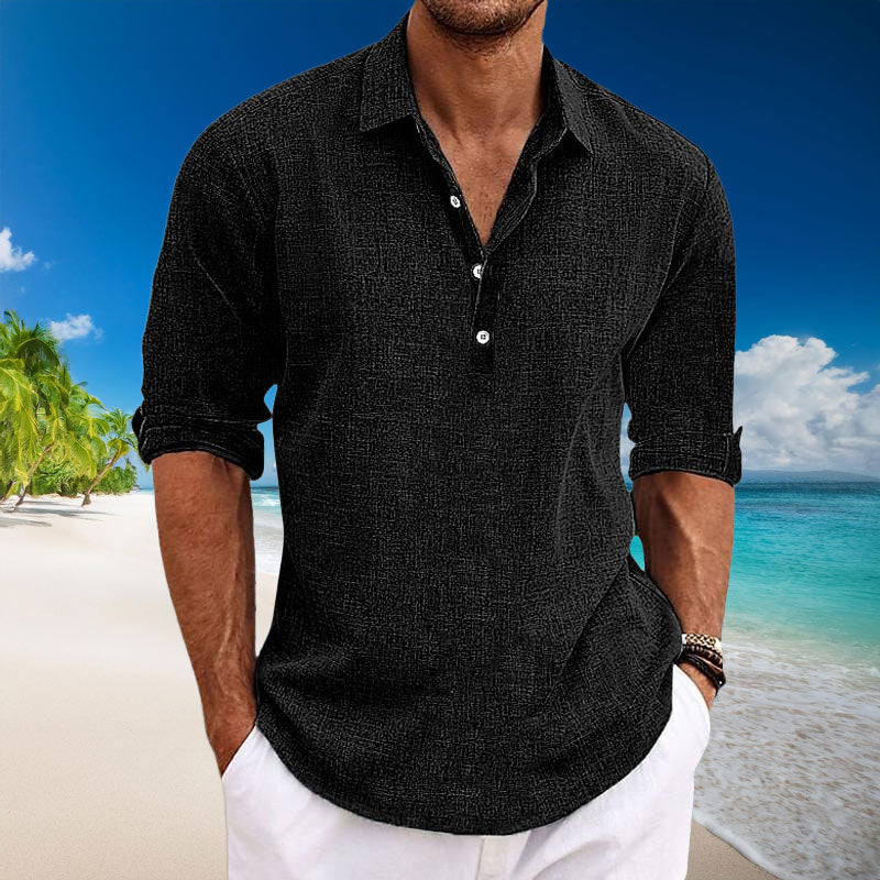 Tyler - Camicia casual a maniche lunghe in lino