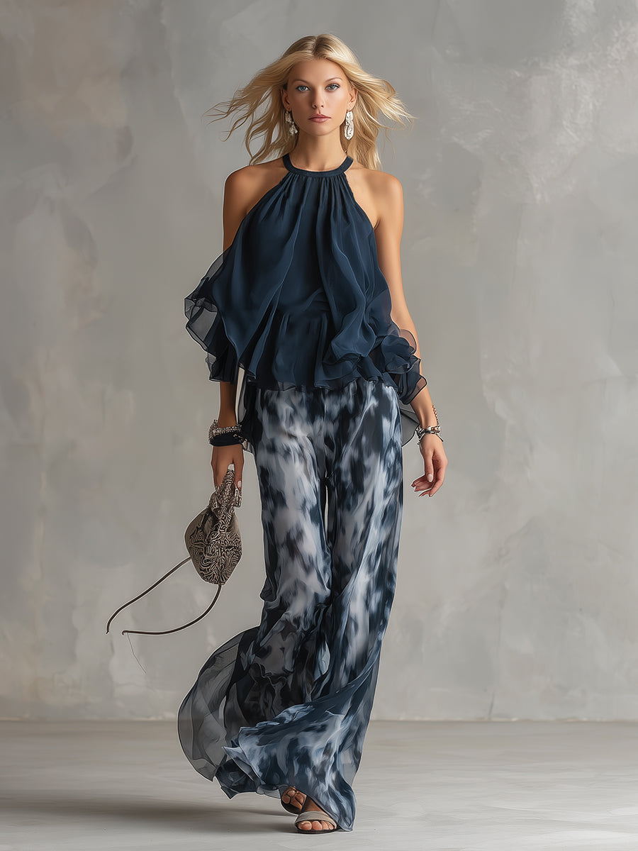 Elisa | Completo elegante e leggero con top fluido e pantaloni larghi