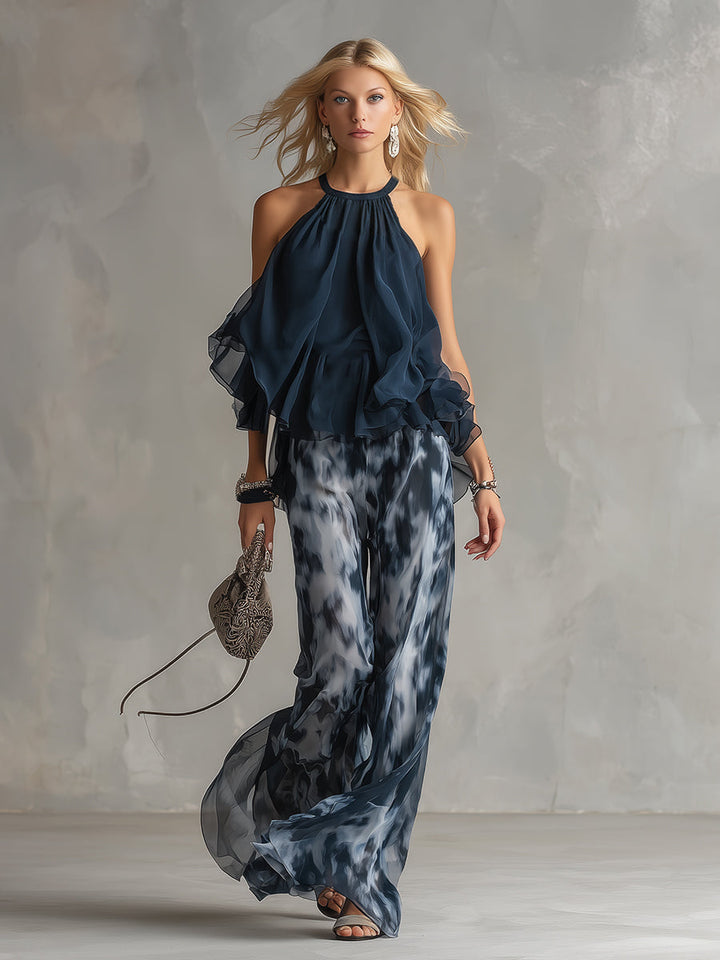Elisa | Completo elegante e leggero con top fluido e pantaloni larghi