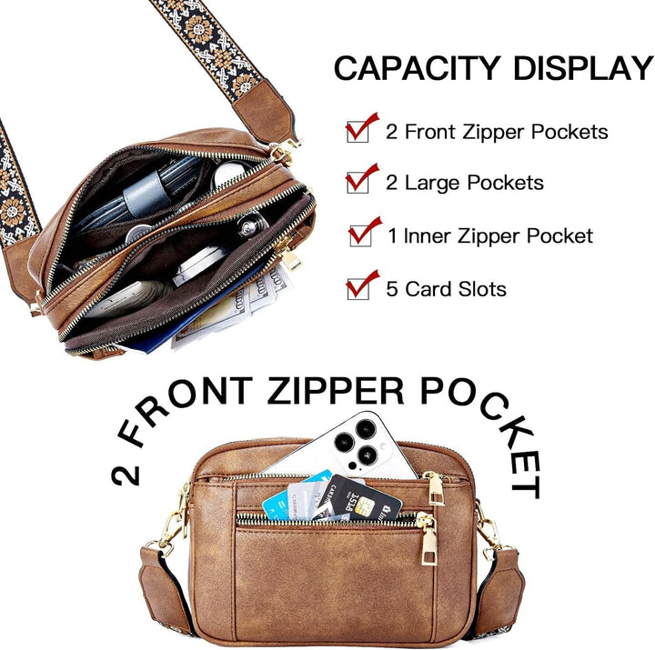 Borsa a tracolla in pelle raffinata Camille