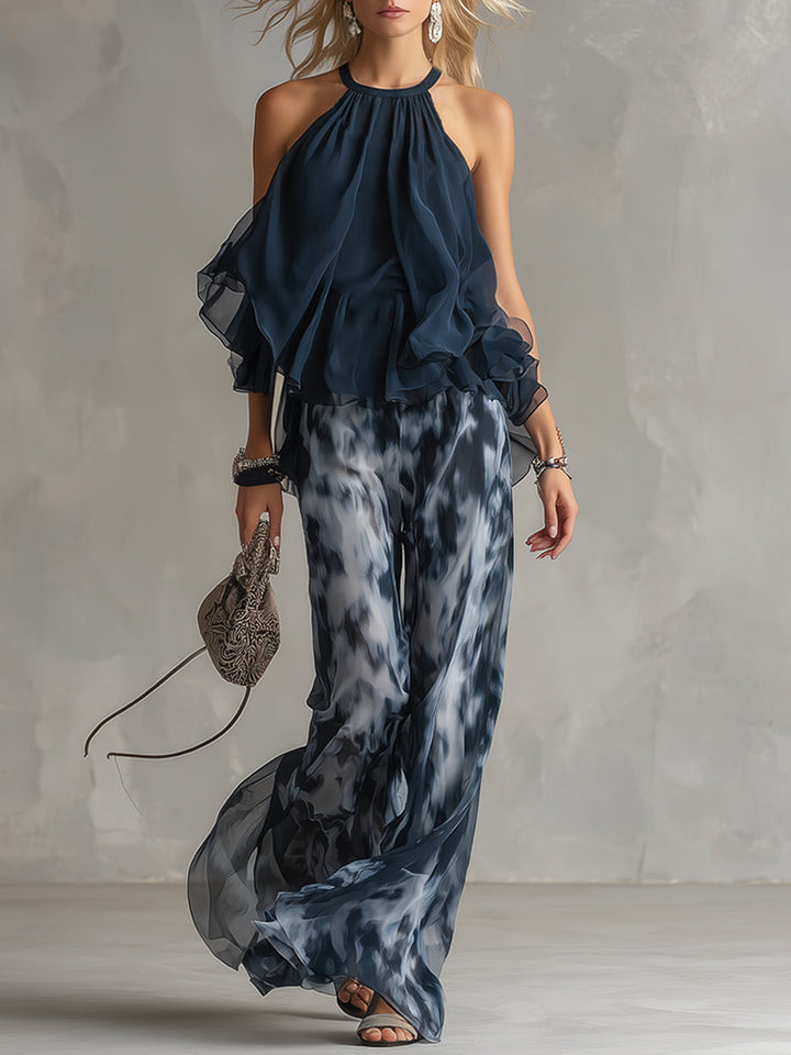 Elisa | Completo elegante e leggero con top fluido e pantaloni larghi
