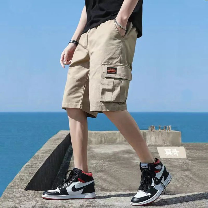 Stefano pantaloncini cargo kaki