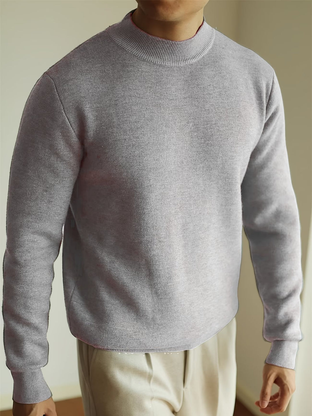 Renzo Maglione a Collo Alto Grigio melange