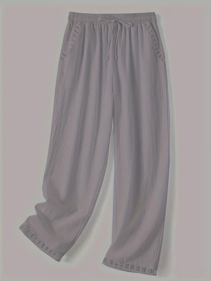 Pantaloni cropped Tracey con finiture a contrasto