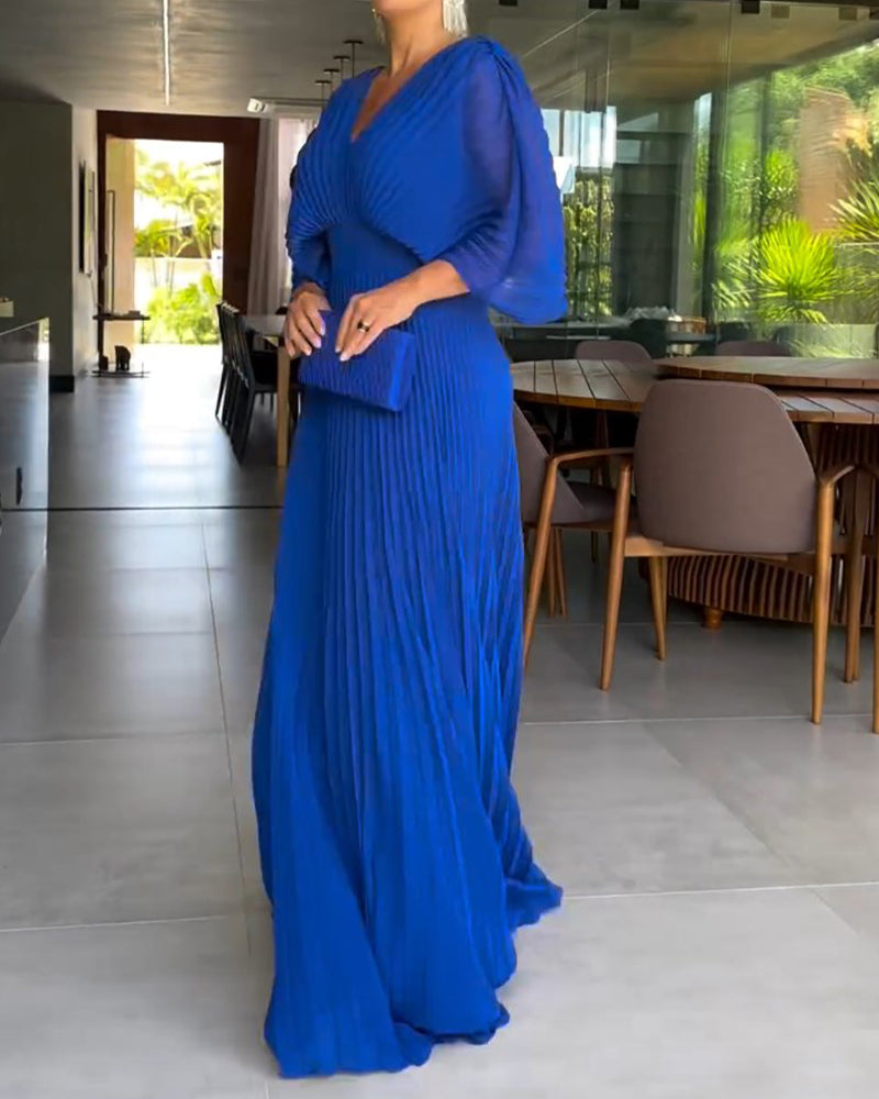 Maxi abito da festa con scollo a V Klamora