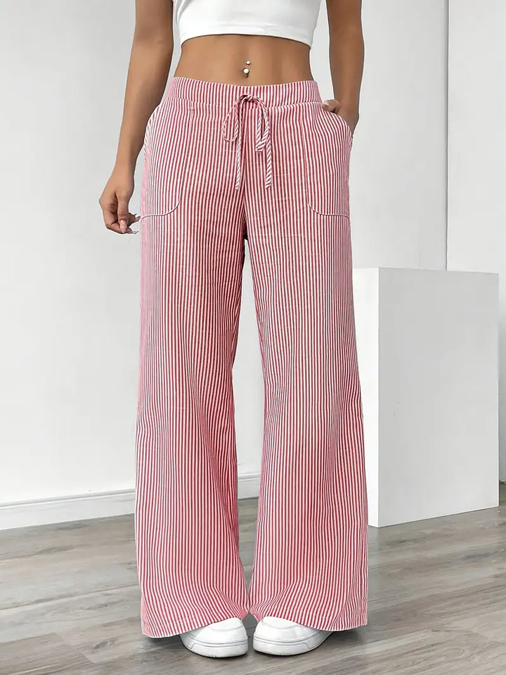 PANTALONI ELEGANTI A RIGHE KARINA