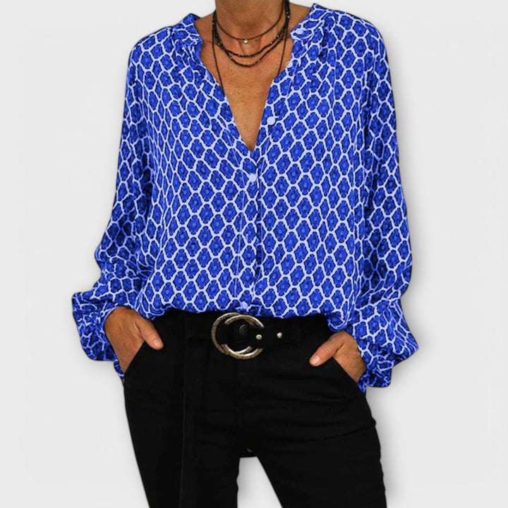 Elegance Flow V-Neck Blouse