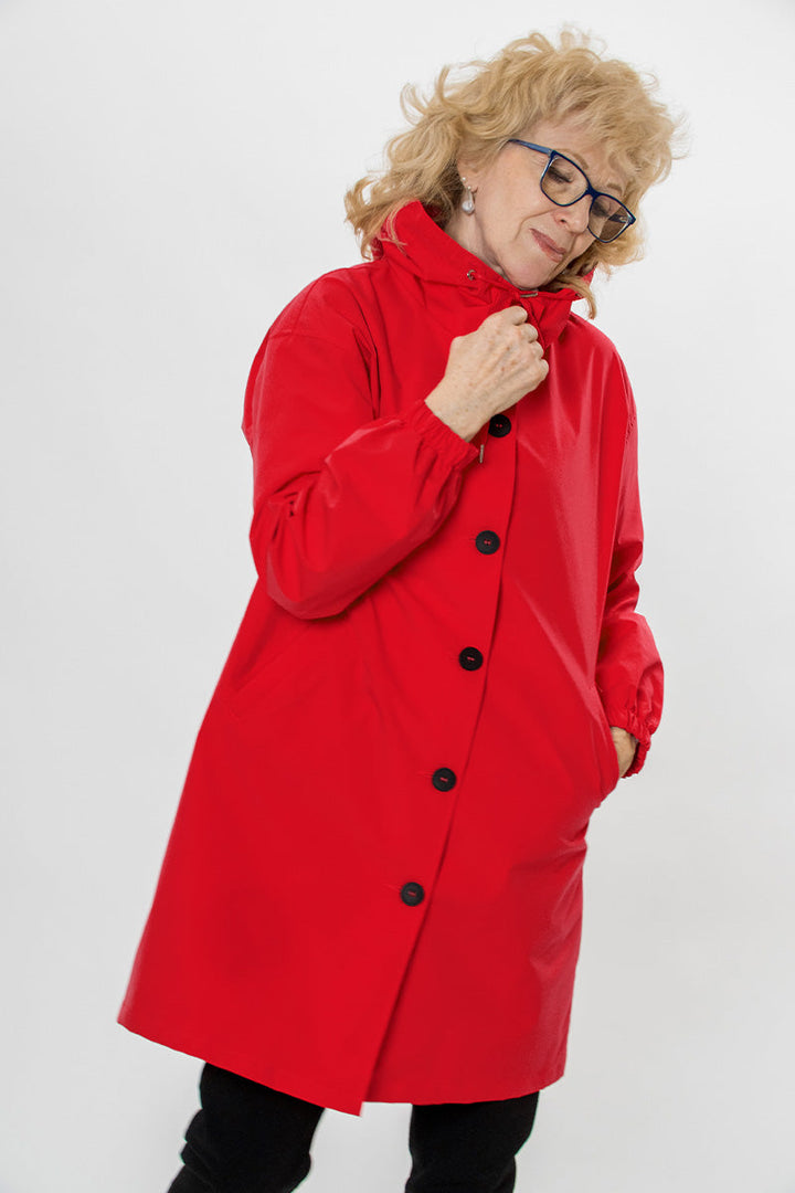 Giacca Leanne con cappuccio oversize resistente all'acqua