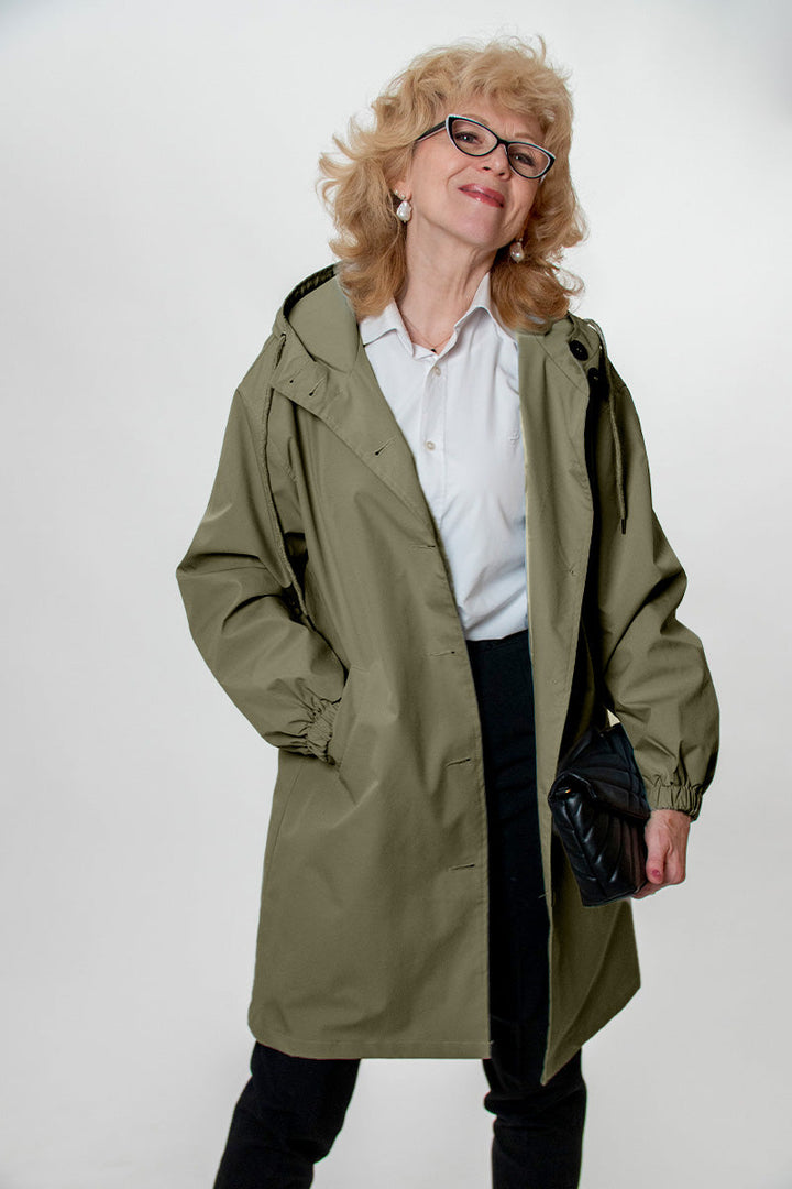 Giacca Leanne con cappuccio oversize resistente all'acqua