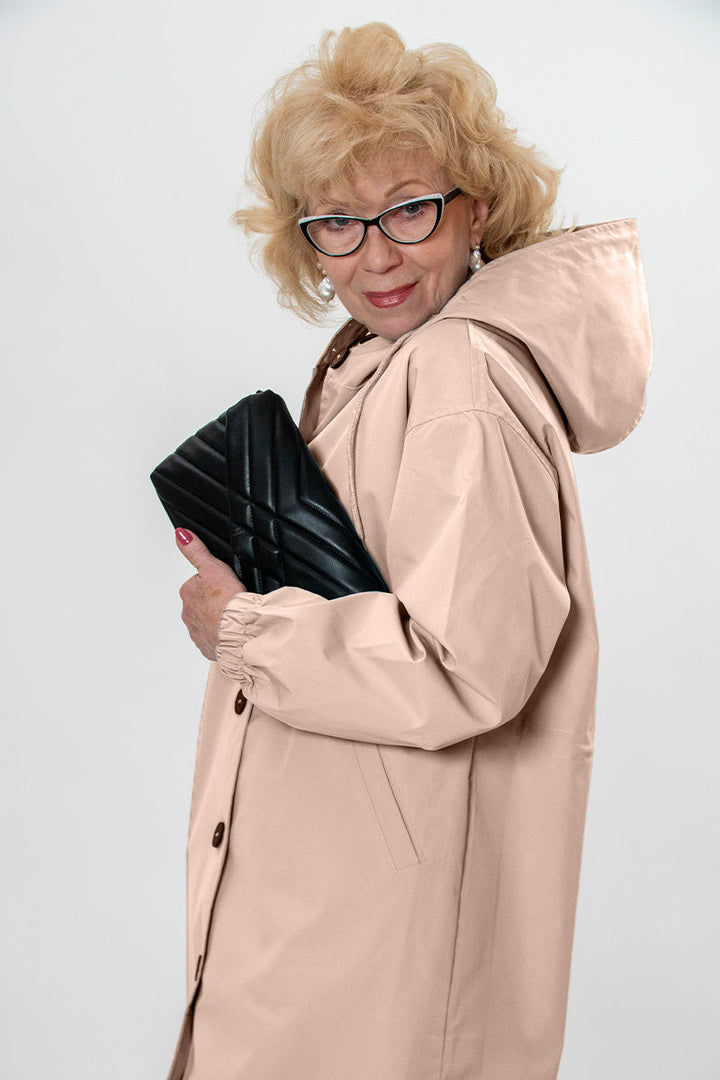 Giacca Leanne con cappuccio oversize resistente all'acqua