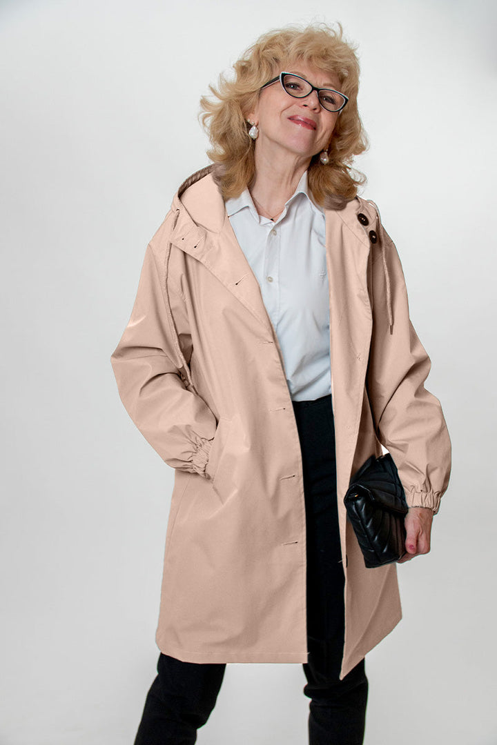 Giacca Leanne con cappuccio oversize resistente all'acqua