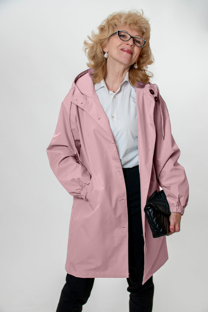 Giacca Leanne con cappuccio oversize resistente all'acqua
